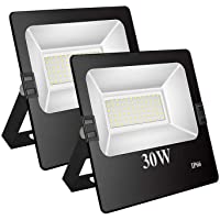 TOPLANET Focos Led Exterior 30w Foco Led Blanco 6500K Impermeable IP66 para Outdoor 2 Packs